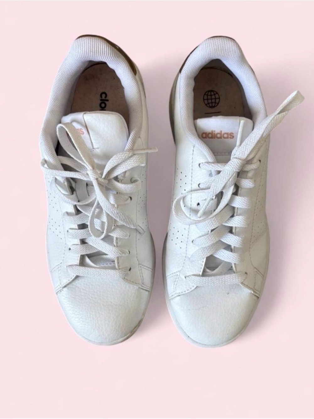 Adidas Women’s White Leather Sneakers